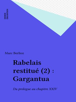 cover image of Rabelais restitué (2)